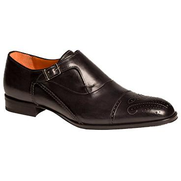 Mezlan Pisano Monk Strap Shoes Graphite