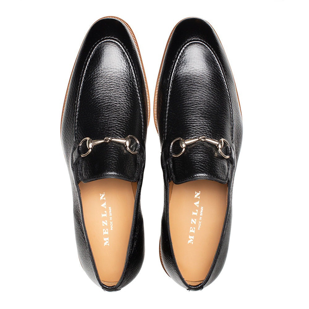Mezlan Pista Deerskin Rubber Lite Loafers Black (20863)