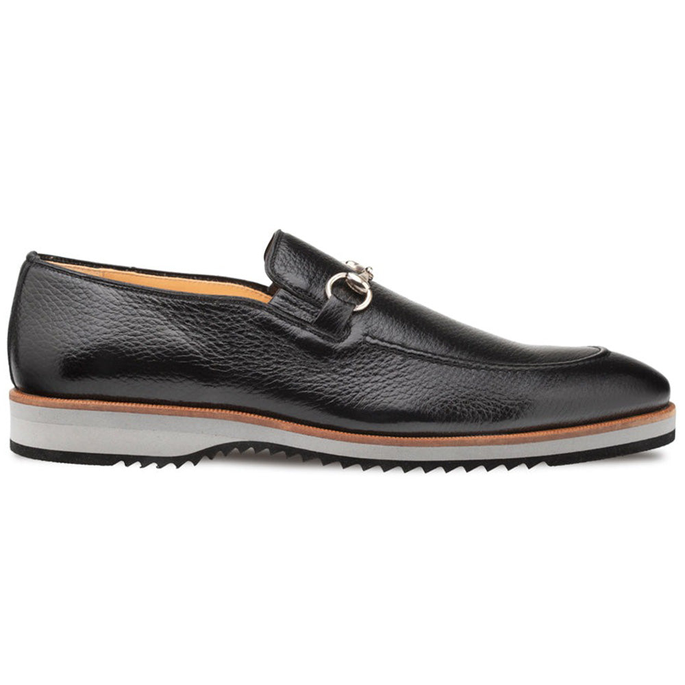 Mezlan Pista Deerskin Rubber Lite Loafers Black