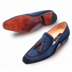 Mezlan Plazza Loafer Shoes Blue