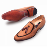 Mezlan Plazza Loafer Shoes Cognac
