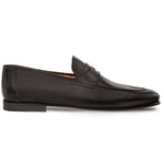 Mezlan Pompei Calfskin Penny Loafers Black