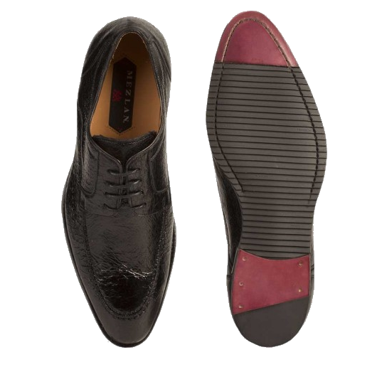 Mezlan Ponza Peccary Apron Toe Shoes Black