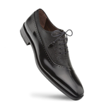Mezlan Postdam Deerskin Calfskin Shoes Black (16409)
