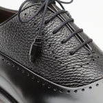 Mezlan Postdam Deerskin Calfskin Shoes Black (16409)