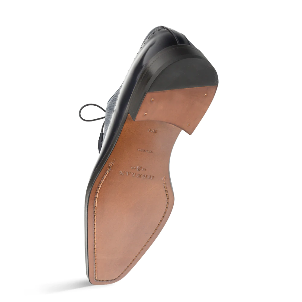 Mezlan Postdam Deerskin Calfskin Shoes Blue (16409)