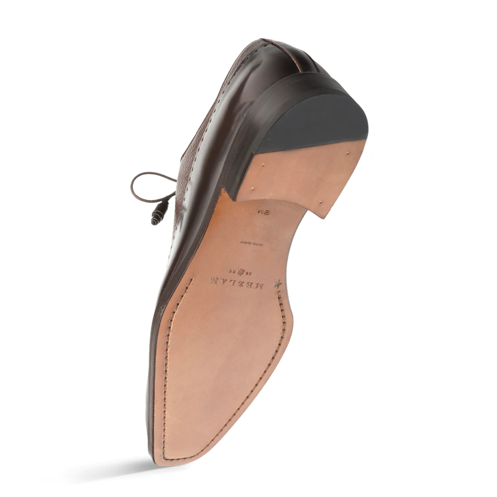Mezlan Postdam Deerskin Calfskin Shoes Brown
