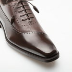 Mezlan Postdam Deerskin Calfskin Shoes Brown