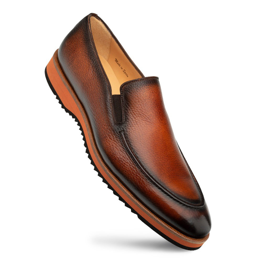 Mezlan Prego Deerskin Rubber Lite Loafers Dark Cognac (20963)
