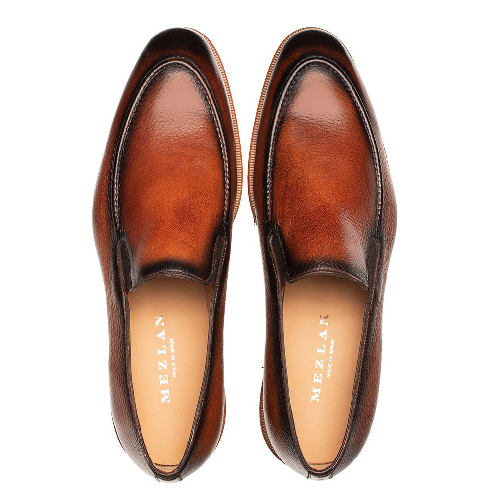 Mezlan Prego Deerskin Rubber Lite Loafers Dark Cognac (20963)