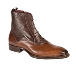 Mezlan Provence Burnished & Tumbled Calfskin Boots Brown