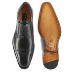 Mezlan Pulpi Peccary Cap Toe Shoes Black