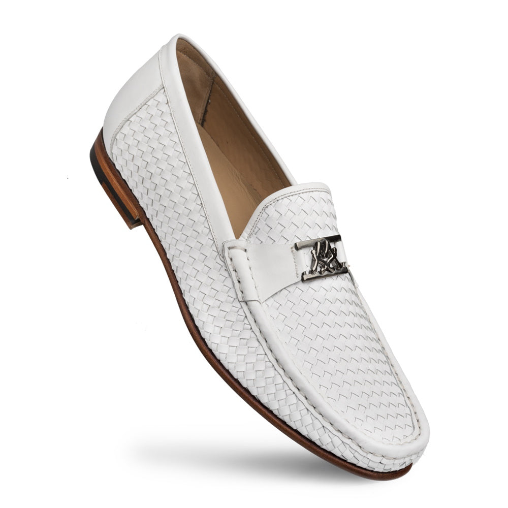 Mezlan R603 Woven Icon Loafers White