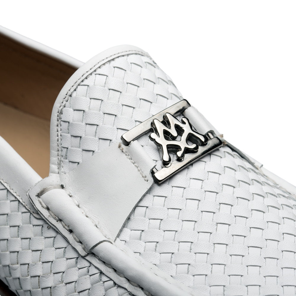 Mezlan R603 Woven Icon Loafers White