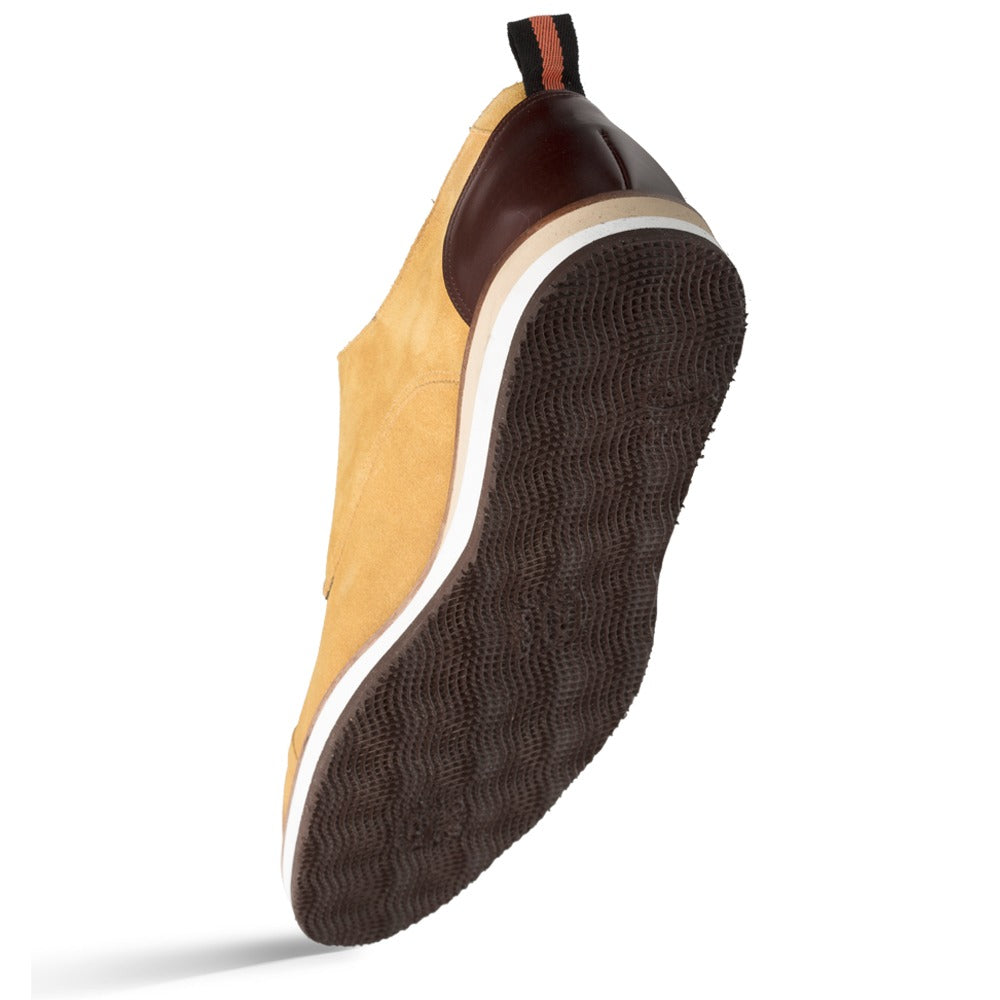 Mezlan R610 Suede Monk Strap Shoes Camel / Brown