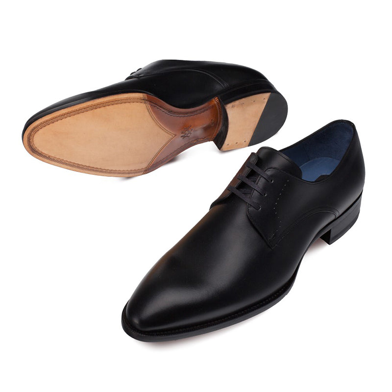 Mezlan Raider Calfskin Bluchers Black