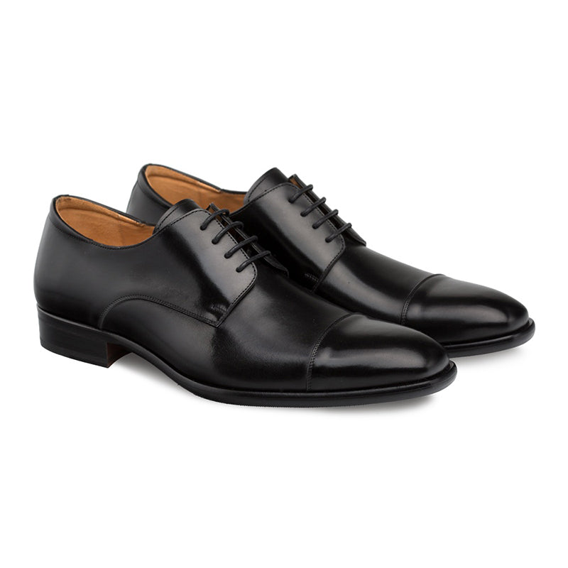 Mezlan Republic Cap Toe Blucher Black
