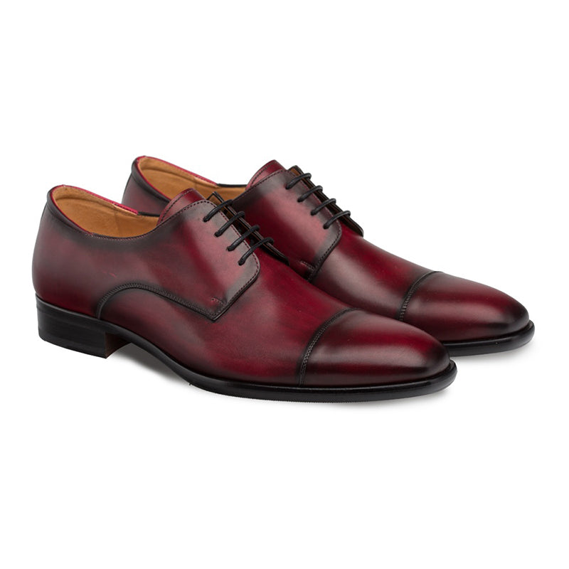 Mezlan B3622 Cap Toe Blucher Burgundy