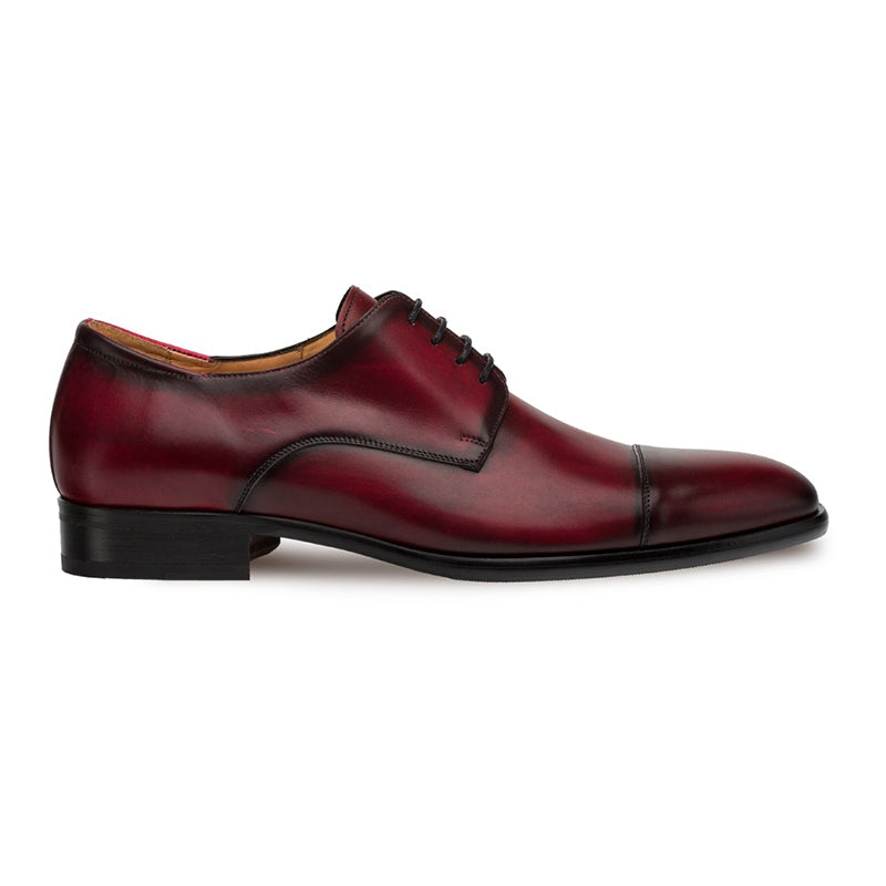 Mezlan Republic Cap Toe Blucher Burgundy