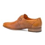 Mezlan Richelieu Lizard Monkstrap Shoes Camel
