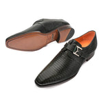 Mezlan Richelieu Lizard Monkstrap Shoes Green