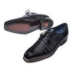 Mezlan Riga Crocodile Shoes Black
