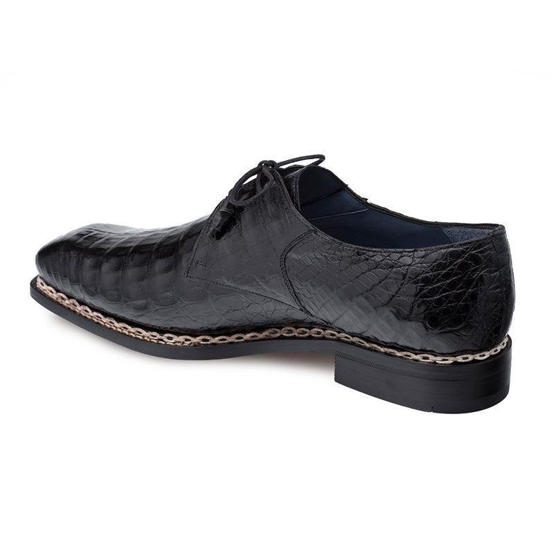 Mezlan Riga Crocodile Shoes Black