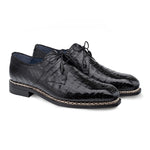 Mezlan Riga Crocodile Shoes Black