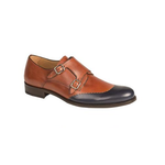 Mezlan Riviera Double Monk Strap Shoes Rust