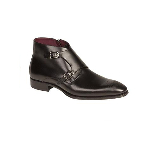 Mezlan Rocca Double Monk Strap Boots Black