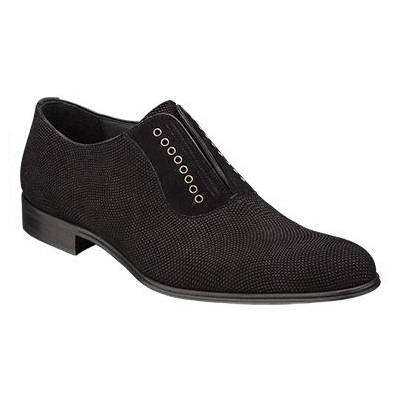 Mezlan Rodano Pattern Suede Shoes Black