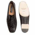 Mezlan Rollini Ostrich Loafers Black
