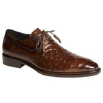Mezlan Romano Ostrich Derby Shoes Tabac