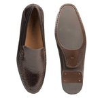 Mezlan Romero Ostrich & Calfskin Loafers Brown