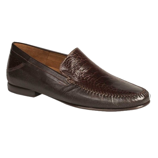 Mezlan Romero Ostrich & Calfskin Loafers Brown