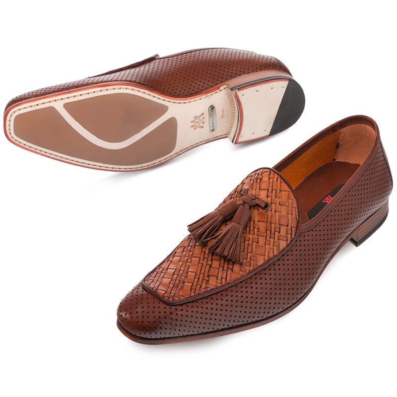 Mezlan Rubini Tassel Loafers Cognac