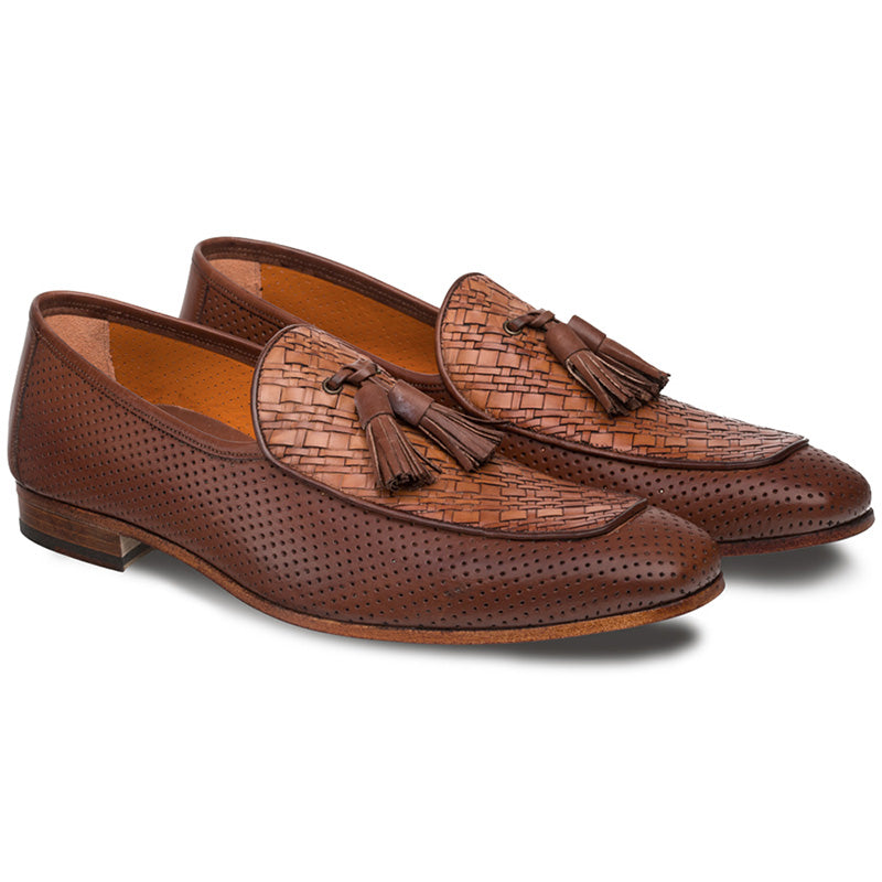 Mezlan Rubini Tassel Loafers Cognac