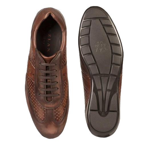 Mezlan Sagan Calfskin Sneakers Dark Brown / Cognac