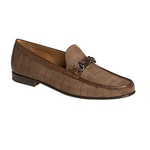 Mezlan Salinas Plaid Suede Bit Loafers Brown / Taupe