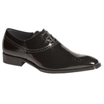 Mezlan Salute Shiny Calfskin Oxfords Black