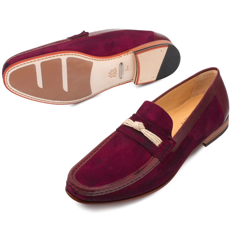 Mezlan Segura Suede Shoes Burgundy
