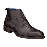 Mezlan Serra Crocodile Cap Toe Boots Brown