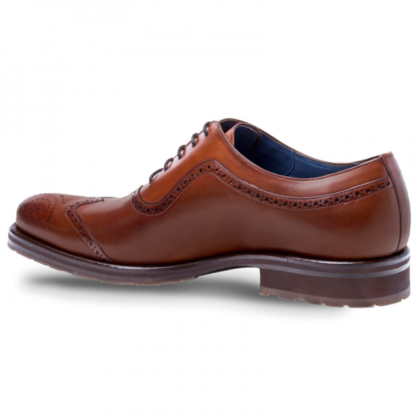 Mezlan Sharif Calfskin Oxford Shoes Cognac