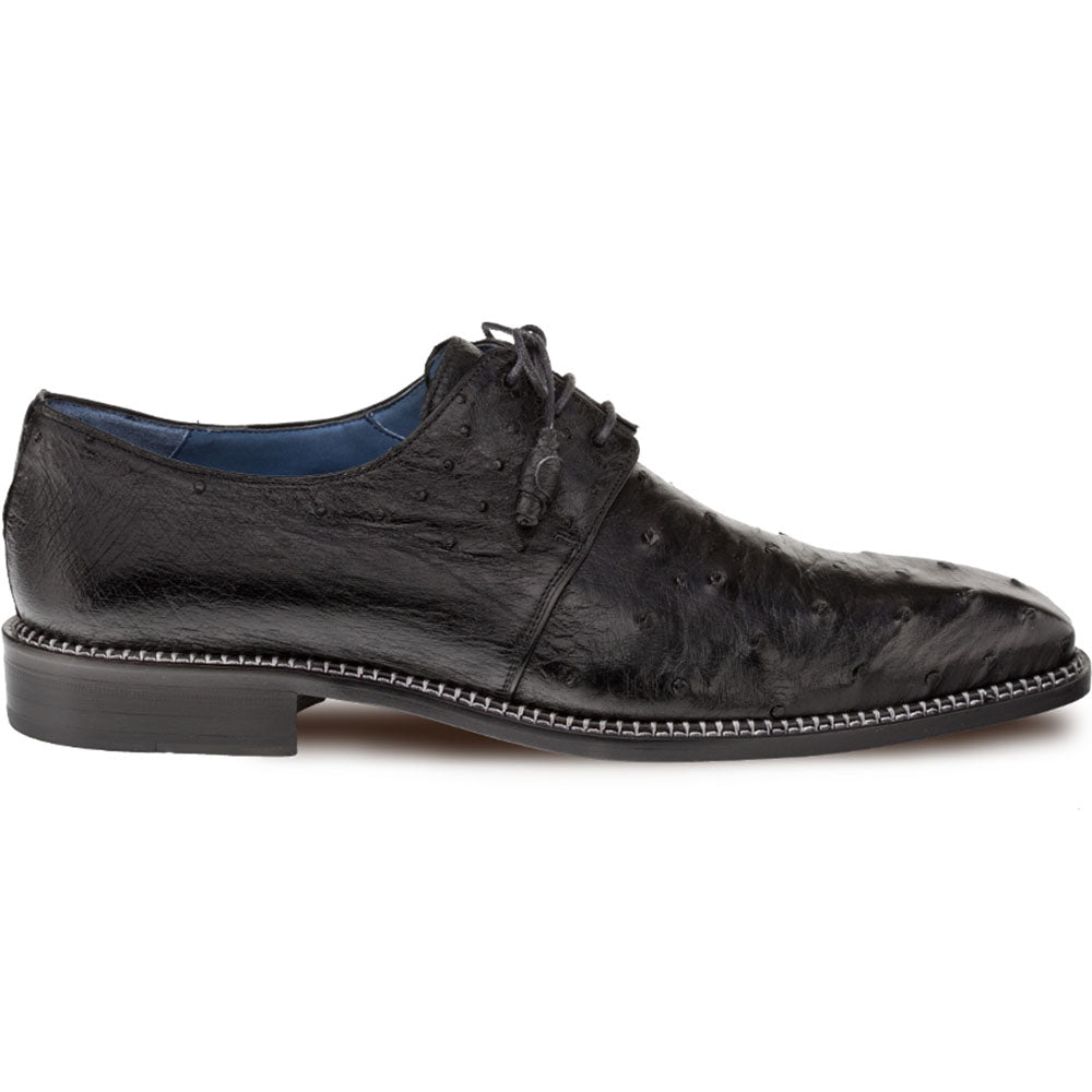 Mezlan Tillson Ostrich Plain Toe Blucher Black (4732-S)