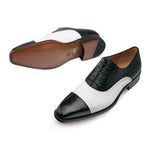 Mezlan Senna Cap Toe Bluchers Black/White