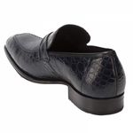 Mezlan Sierpes Crocodile Calfskin Shoes Blue