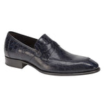 Mezlan Sierpes Crocodile Calfskin Shoes Blue