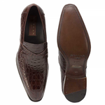 Mezlan Sierpes Crocodile Calfskin Shoes Brown