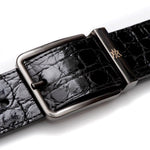 Mezlan Signature Crocodile Belt Black
