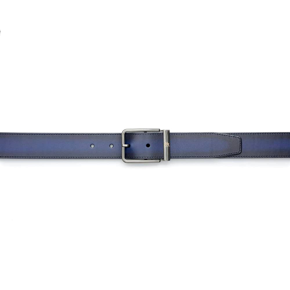 Mezlan Signature Patina Belt Blue 